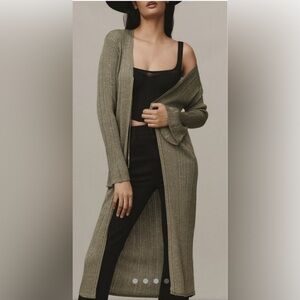 Anthropologie Long “Shine Cardigan” Sz M